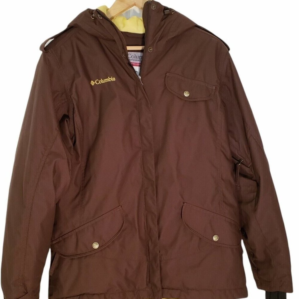 Columbia Convert Snowboard Waterproof Jacket Women's Size Medium Brown